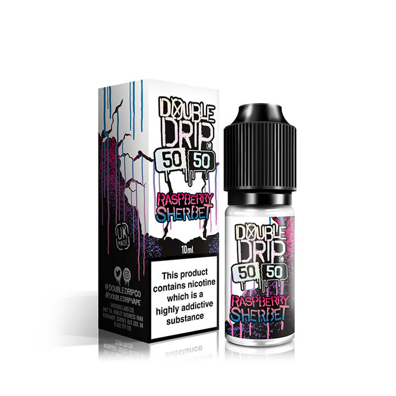 raspberry sherbet vape juice Double Drip Raspberry Sherbet 50/50 E-Liquid 10ml
