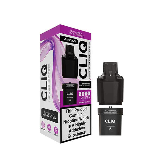 Avomi CLIQ Raspberry Blackcurrant Prefilled Pod + Refill