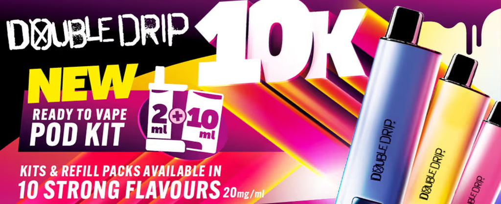 Introducing the NEW Double Drip 10K Prefilled Pod Kit!