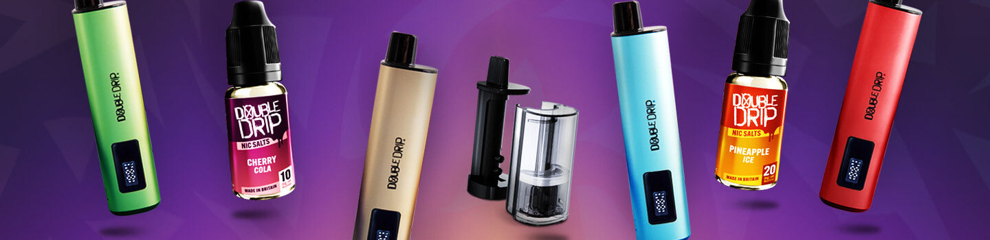 Double Drip 10K Vape Kits and Bar Salt 10ml E-Liquids for travel
