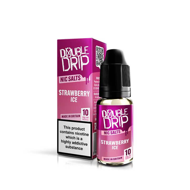 Double Drip Strawberry Ice Nic Salt E-liquid 10ml