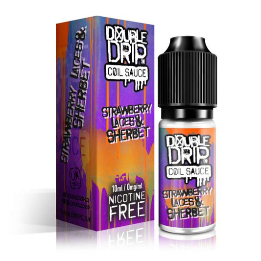 Double Drip Strawberry Laces & Sherbet High-VG E-Liquid 10ml