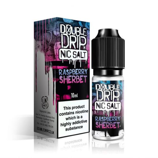 Double Drip Raspberry Sherbet Nic Salt E-Liquid 10ml