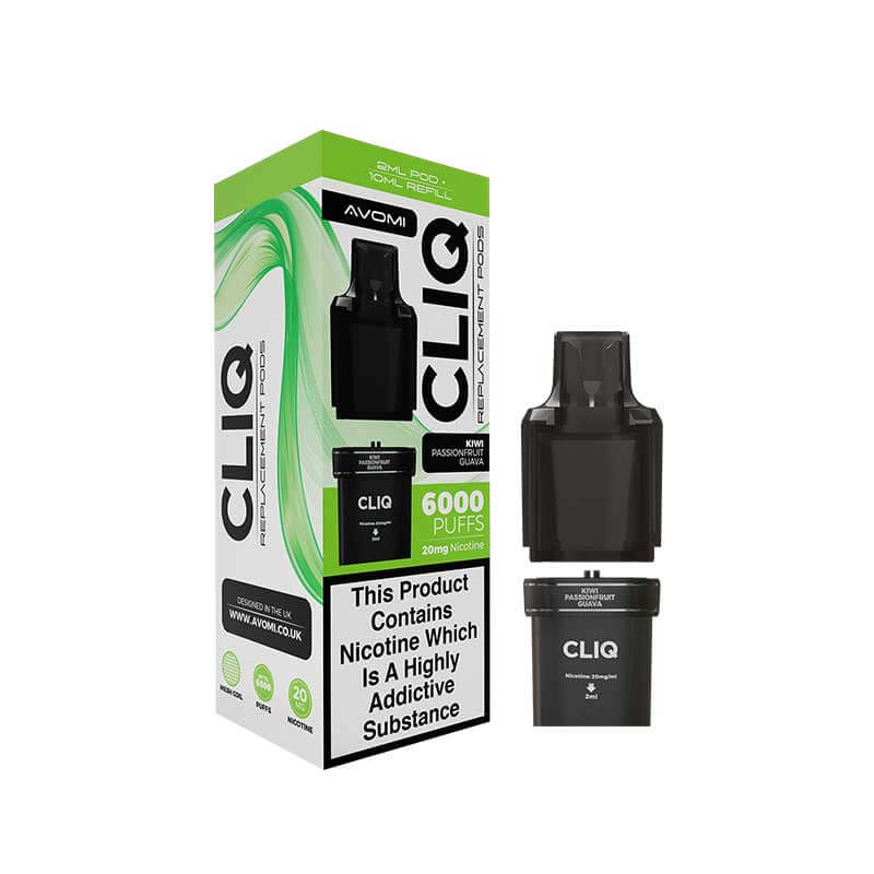 CLIQ Kiwi Passionfruit Guava Prefilled Pod + Refill