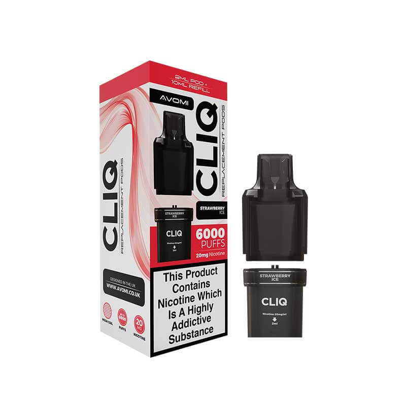 Avomi CLIQ Strawberry Ice Prefilled Pod + Refill