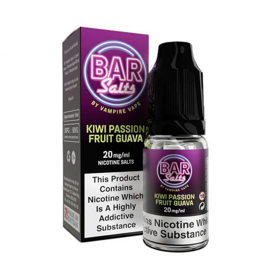 Bar Salts Kiwi Passionfruit Guava Nic Salt E-Liquid 10ml by Vampire Vape