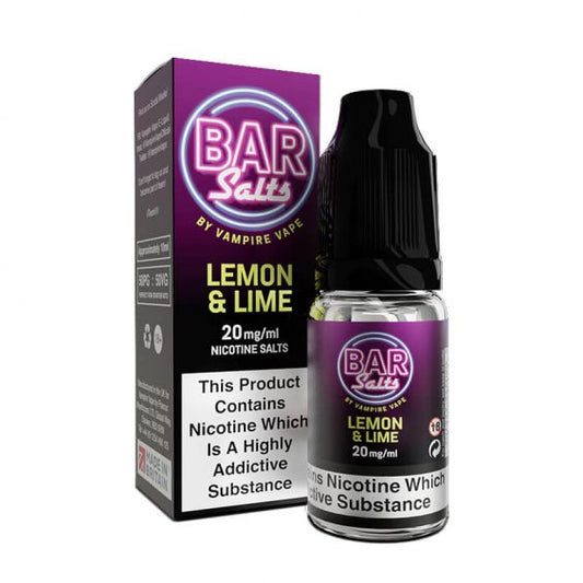 Bar Salts Lemon & Lime Nic Salt E-Liquid 10ml by Vampire Vape