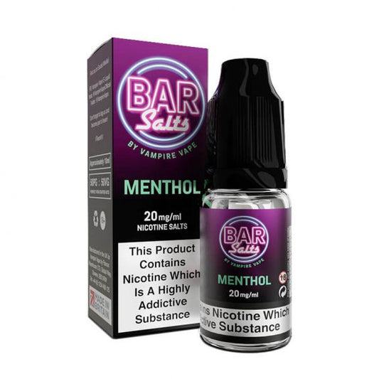 Bar Salts Menthol Nic Salt E-Liquid 10ml by Vampire Vape